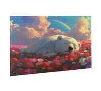 Jigsaw Puzzle, 6000 Pezzi Puzzle Classici, Arcobaleno Puzzle Rilassamento Intelligence, Mpossibile Difficile Puzzles impegnativo adulti Puzzles Gioco Familiare, Regalo Amore Amico Orso Bianco K0F-335