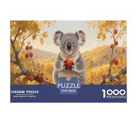 Jigsaw Puzzle Artee con koala ed eucalipto Colore Difficile Sfida Gioco Educativo E Stimolante Animale Divertimento Gioco 1000 Pezzi Idea Regalo Per Lei O Lui 38x26cm/1000pcs
