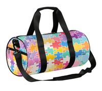 Jigsaw Puzzle Colorful Pattern Sport Gym Bag | Borsone da viaggio per uomo e donna, grande borsa da viaggio per weekender, borsa da viaggio, borsa da allenamento per