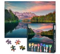 Jigsaw Puzzle con lago colorato, 1000 pezzi, per adulti, estate, alba e giovani, giocattolo per famiglia, dettagli stimolanti e vivaci, ideali per gli appassionati di puzzle, dimensioni: 50 x 70 cm
