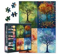 Jigsaw - Puzzle da 1000 pezzi, per adulti, Jigsaw, quattro stagioni, per la decorazione della casa, per alberi colorati, per feste di compleanno, per amici di famiglia, 50 cm x 70 cm