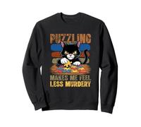 Jigsaw Puzzle Gatto Nero Puzzling Mi Fa Sentire Meno Murdery Felpa