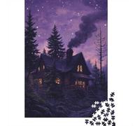 Jigsaw Puzzle Per Adulti E Bambini 1000 Pezzi Accogliente cabina notte Puzzle 70x50cm/1000pcs Decompressione E Regalo Puzzle Giochi Per Famiglia Cardboard