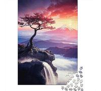 Jigsaw Puzzle Per Adulti E Bambini 1000 Pezzi Albero del tramonto della montagna Puzzle 70x50cm/1000pcs Decompressione E Regalo Puzzle Giochi Giocattolo Antistress DIY