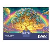 Jigsaw Puzzle Per Adulti E Bambini 1000 Pezzi Albero della Vita Sotto un Cielo Arcobaleno Puzzle 70x50cm/1000pcs Decompressione E Regalo Puzzle Giochi Per Famiglia DIY