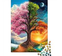 Jigsaw Puzzle Per Adulti E Bambini 1000 Pezzi Albero delle quattro stagioni Puzzle 70x50cm/1000pcs Regali Puzzle Giochi Giocattolo Antistress DIY