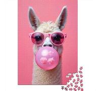 Jigsaw Puzzle Per Adulti E Bambini 1000 Pezzi Alpaca Occhiali da sole Puzzle 52x38cm/1000pcs Decompressione E Regalo Puzzle Giochi Giocattolo Antistress Cardboard