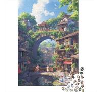 Jigsaw Puzzle Per Adulti E Bambini 1000 Pezzi Antico villaggio cinese Puzzle 70x50cm/1000pcs Decompressione E Regalo Puzzle Giochi Per Famiglia DIY