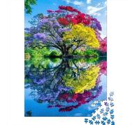 Jigsaw Puzzle Per Adulti E Bambini 1000 Pezzi Arcobaleno albero paesaggio Puzzle 52x38cm/1000pcs Regali Puzzle Giochi Per Famiglia Cardboard