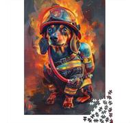 Jigsaw Puzzle Per Adulti E Bambini 1000 Pezzi Arte del cane del pompiere Puzzle 70x50cm/1000pcs Regali Puzzle Giochi Giocattolo Antistress DIY