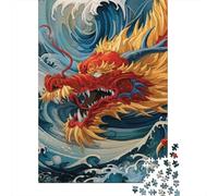 Jigsaw Puzzle Per Adulti E Bambini 1000 Pezzi Arte del mare del drago-Mythical Creature Illustration Puzzle 52x38cm/1000pcs Decompressione E Regalo Puzzle Giochi Giocattolo Antistress DIY