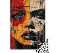 Jigsaw Puzzle Per Adulti E Bambini 1000 Pezzi Arte del volto astratta Puzzle 70x50cm/1000pcs Decompressione E Regalo Puzzle Giochi Giocattolo Antistress DIY