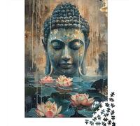 Jigsaw Puzzle Per Adulti E Bambini 1000 Pezzi Arte del volto di Buddha Puzzle 70x50cm/1000pcs Decompressione E Regalo Puzzle Giochi Per Famiglia DIY
