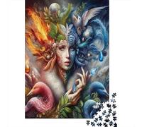 Jigsaw Puzzle Per Adulti E Bambini 1000 Pezzi Arte della dea della natura Puzzle 38x26cm/1000pcs Decompressione E Regalo Puzzle Giochi Per Famiglia DIY