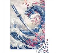 Jigsaw Puzzle Per Adulti E Bambini 1000 Pezzi Arte della spada del drago Puzzle 70x50cm/1000pcs Regali Puzzle Giochi Giocattolo Antistress DIY