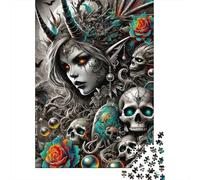 Jigsaw Puzzle Per Adulti E Bambini 1000 Pezzi Arte della strega gotica Puzzle 52x38cm/1000pcs Regali Puzzle Giochi Giocattolo Antistress DIY