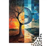 Jigsaw Puzzle Per Adulti E Bambini 1000 Pezzi Arte dell'albero del tempo Puzzle 70x50cm/1000pcs Regali Puzzle Giochi Giocattolo Antistress Cardboard