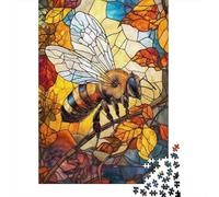 Jigsaw Puzzle Per Adulti E Bambini 1000 Pezzi Arte delle api in vetro colorato Puzzle 70x50cm/1000pcs Decompressione E Regalo Puzzle Giochi Giocattolo Antistress Cardboard