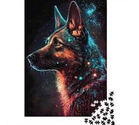 Jigsaw Puzzle Per Adulti E Bambini 1000 Pezzi Arte digitale del lupo Puzzle 38x26cm/1000pcs Decompressione E Regalo Puzzle Giochi Giocattolo Antistress Cardboard