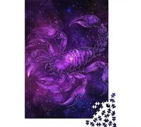 Jigsaw Puzzle Per Adulti E Bambini 1000 Pezzi Astrologia Scorpione viola-Celestial Symbol Art Style Puzzle 70x50cm/1000pcs Decompressione E Regalo Puzzle Giochi Per Famiglia DIY