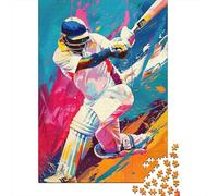 Jigsaw Puzzle Per Adulti E Bambini 1000 Pezzi Azione giocatore di cricket Puzzle 38x26cm/1000pcs Decompressione E Regalo Puzzle Giochi Giocattolo Antistress DIY