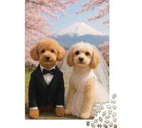 Jigsaw Puzzle Per Adulti E Bambini 1000 Pezzi Cani di matrimonio Giappone Puzzle 70x50cm/1000pcs Decompressione E Regalo Puzzle Giochi Giocattolo Antistress DIY