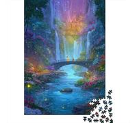 Jigsaw Puzzle Per Adulti E Bambini 1000 Pezzi Cascata del Castello Fantasy Puzzle 52x38cm/1000pcs Decompressione E Regalo Puzzle Giochi Giocattolo Antistress DIY