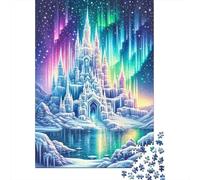 Jigsaw Puzzle Per Adulti E Bambini 1000 Pezzi Castello di ghiaccio Aurora Puzzle 38x26cm/1000pcs Decompressione E Regalo Puzzle Giochi Giocattolo Antistress Cardboard