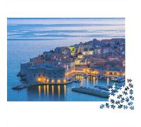 Jigsaw Puzzle Per Adulti E Bambini 1000 Pezzi Città costiera al crepuscolo Puzzle 38x26cm/1000pcs Decompressione E Regalo Puzzle Giochi Giocattolo Antistress DIY