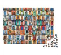 Jigsaw Puzzle Per Adulti E Bambini 1000 Pezzi Collage di porte colorate Puzzle 38x26cm/1000pcs Decompressione E Regalo Puzzle Giochi Giocattolo Antistress DIY