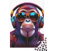 Jigsaw Puzzle Per Adulti E Bambini 1000 Pezzi Cool Monkey DJ Puzzle 38x26cm/1000pcs Decompressione E Regalo Puzzle Giochi Per Famiglia DIY