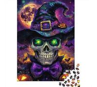 Jigsaw Puzzle Per Adulti E Bambini 1000 Pezzi Cranio della strega di Halloween Puzzle 52x38cm/1000pcs Decompressione E Regalo Puzzle Giochi Giocattolo Antistress Cardboard