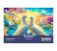 Jigsaw Puzzle Per Adulti E Bambini 1000 Pezzi Due colombe sul fiume Puzzle 70x50cm/1000pcs Decompressione E Regalo Puzzle Giochi Per Famiglia Cardboard