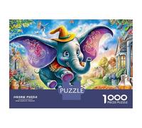 Jigsaw Puzzle Per Adulti E Bambini 1000 Pezzi Elefante in cappello mago Puzzle 70x50cm/1000pcs Decompressione E Regalo Puzzle Giochi Per Famiglia Cardboard
