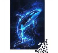 Jigsaw Puzzle Per Adulti E Bambini 1000 Pezzi Fantasia Orca Blu Puzzle 38x26cm/1000pcs Decompressione E Regalo Puzzle Giochi Per Famiglia Cardboard