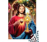 Jigsaw Puzzle Per Adulti E Bambini 1000 Pezzi Gesù Cristo Divino Puzzle 70x50cm/1000pcs Decompressione E Regalo Puzzle Giochi Per Famiglia Cardboard
