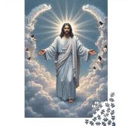 Jigsaw Puzzle Per Adulti E Bambini 1000 Pezzi Gesù Cristo in Cielo Puzzle 38x26cm/1000pcs Regali Puzzle Giochi Giocattolo Antistress DIY