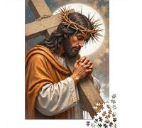 Jigsaw Puzzle Per Adulti E Bambini 1000 Pezzi Gesù porta la croce Puzzle 70x50cm/1000pcs Regali Puzzle Giochi Per Famiglia DIY