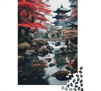 Jigsaw Puzzle Per Adulti E Bambini 1000 Pezzi Giardino del Tempio Giapponese Puzzle 38x26cm/1000pcs Regali Puzzle Giochi Per Famiglia Cardboard