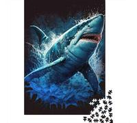 Jigsaw Puzzle Per Adulti E Bambini 1000 Pezzi Grande attacco dello squalo bianco Puzzle 52x38cm/1000pcs Decompressione E Regalo Puzzle Giochi Giocattolo Antistress DIY