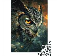 Jigsaw Puzzle Per Adulti E Bambini 1000 Pezzi Gufo con occhio di fuoco Puzzle 70x50cm/1000pcs Decompressione E Regalo Puzzle Giochi Per Famiglia DIY