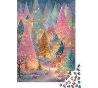 Jigsaw Puzzle Per Adulti E Bambini 1000 Pezzi Il magico villaggio di Natale Puzzle 52x38cm/1000pcs Decompressione E Regalo Puzzle Giochi Giocattolo Antistress DIY