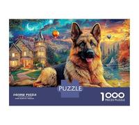 Jigsaw Puzzle Per Adulti E Bambini 1000 Pezzi Il pastore tedesco di Lakeside Mansion Puzzle 52x38cm/1000pcs Regali Puzzle Giochi Per Famiglia Cardboard