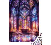 Jigsaw Puzzle Per Adulti E Bambini 1000 Pezzi Interni della chiesa gotica Puzzle 38x26cm/1000pcs Regali Puzzle Giochi Giocattolo Antistress DIY