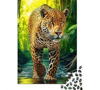 Jigsaw Puzzle Per Adulti E Bambini 1000 Pezzi Jaguar nella giungla Puzzle 52x38cm/1000pcs Regali Puzzle Giochi Per Famiglia DIY