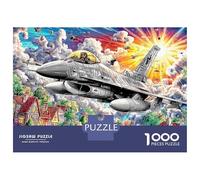 Jigsaw Puzzle Per Adulti E Bambini 1000 Pezzi Jet che vola sopra il villaggio Puzzle 52x38cm/1000pcs Decompressione E Regalo Puzzle Giochi Giocattolo Antistress DIY