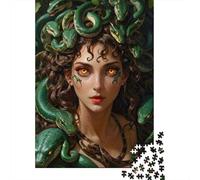 Jigsaw Puzzle Per Adulti E Bambini 1000 Pezzi La dea del serpente Medusa Puzzle 52x38cm/1000pcs Decompressione E Regalo Puzzle Giochi Giocattolo Antistress DIY