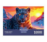 Jigsaw Puzzle Per Adulti E Bambini 1000 Pezzi Leopardo della neve Puzzle 70x50cm/1000pcs Decompressione E Regalo animale Puzzle Giochi Per Famiglia Cardboard