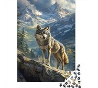 Jigsaw Puzzle Per Adulti E Bambini 1000 Pezzi Lupo sulla cima della montagna Puzzle 70x50cm/1000pcs Regali Puzzle Giochi Giocattolo Antistress DIY