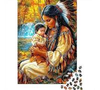 Jigsaw Puzzle Per Adulti E Bambini 1000 Pezzi Madre Nativa Americana Puzzle 70x50cm/1000pcs Decompressione E Regalo Puzzle Giochi Per Famiglia Cardboard